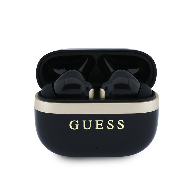 Guess Gold Line Glossy Finish TWS Bezdrôtové Slúchadlá čierne 