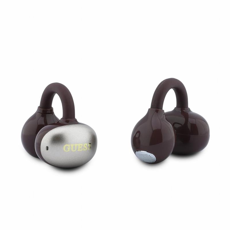 Guess Metallic Finish Classic Logo OWS Bezdrôtové Slúchadlá tmavo červená 