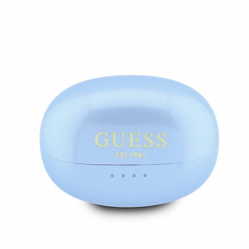 Guess Metallic Finish Classic Logo OWS Bezdrôtové Slúchadlá modrá 