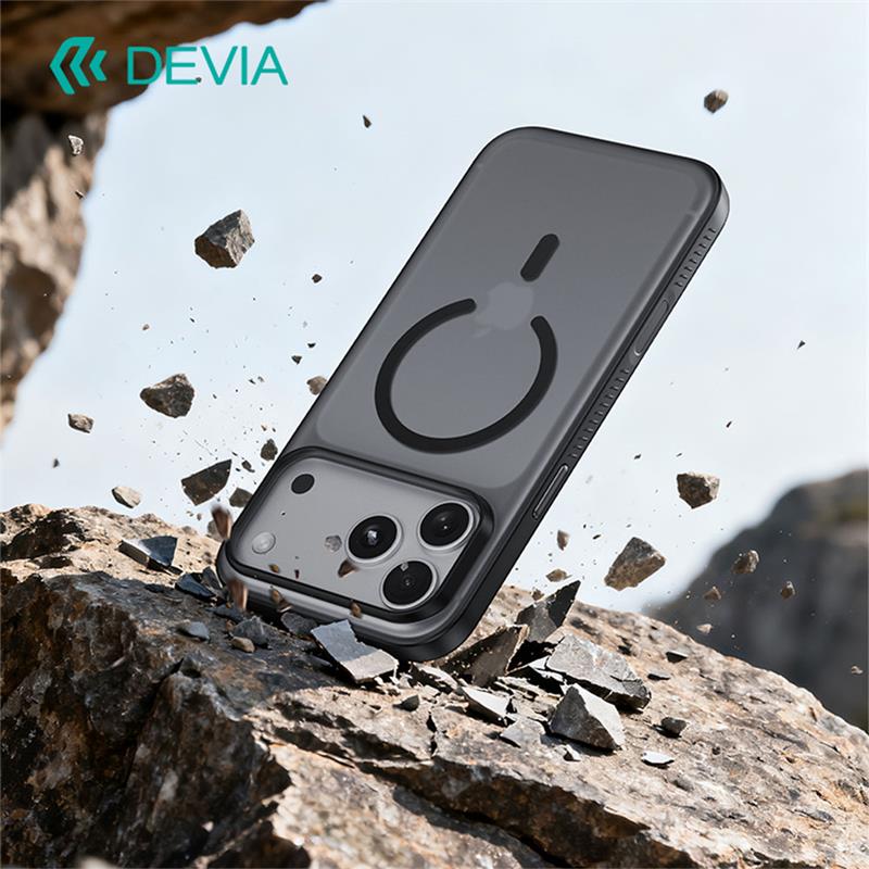 Devia kryt Light Ripple Skin-Friendly Magnetic Case pre iPhone 18 Pro - Dark Cherry 