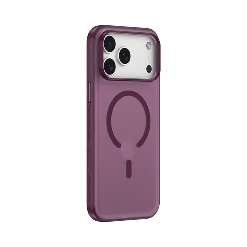 Devia kryt Light Ripple Skin-Friendly Magnetic Case pre iPhone 18 Pro - Dark Cherry 