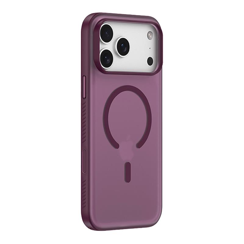 Devia kryt Light Ripple Skin-Friendly Magnetic Case pre iPhone 18 Pro Max - Dark Cherry 
