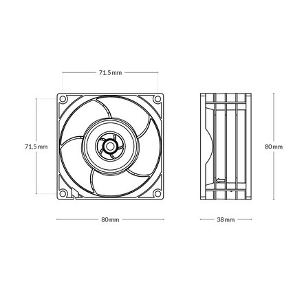 Arctic ventilátor S8038-10K (80mm 10k RPM pre Server) 