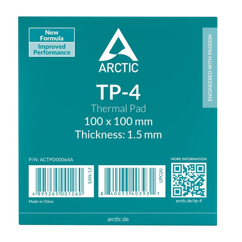 Arctic TP-4 Premium Performance Thermal Pad, 100x100mm, t:1.5mm 