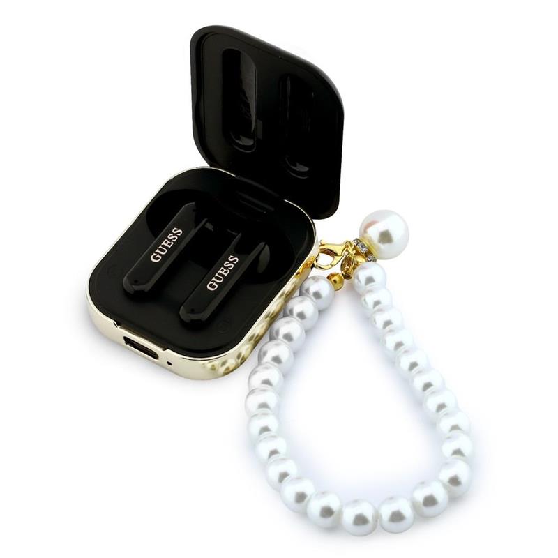 Guess Pearl Strap TWS Bezdrátová Sluchátka černá 