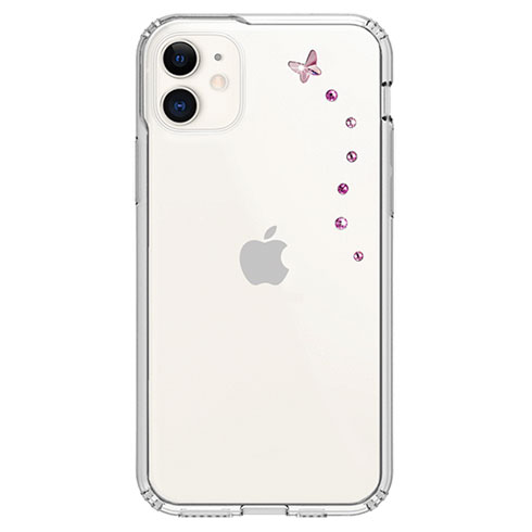 Swarovski kryt Papillon Clear pre iPhone 11 - Rose Sparkles 