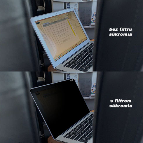 PanzerGlass ochranné sklo Dual Privacy pre Macbook Pro 15" - Black Frame 