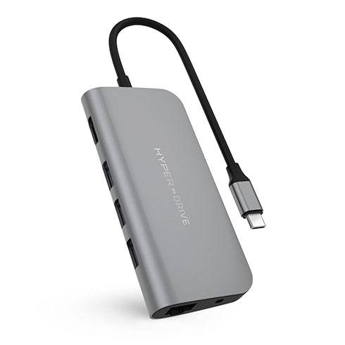 Hyper USB-C Hub HyperDrive Power 9-in-1 - Space Gray 