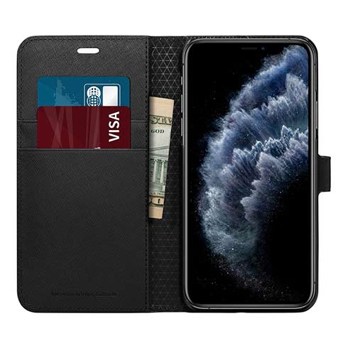 Spigen puzdro Wallet S pre iPhone 11 Pro Max - Black