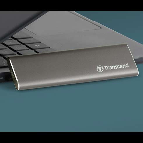 Transcend SSD 960GB ESD250C USB 3.1 Gen 2 - Space Gray Aluminium 