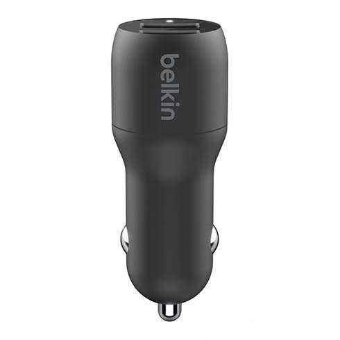 Belkin Boost Charge Dual USB-A Car Charger 24W - Black 