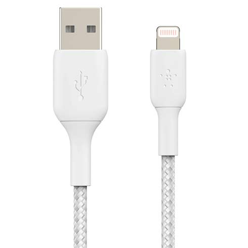 Belkin kábel Boost Charge Braided USB-A to Lightning 3m - White 