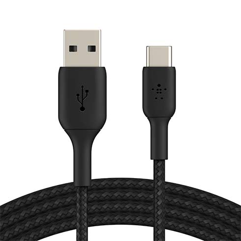 Belkin kábel Boost Charge Braided USB-A to USB-C 1m - Black 
