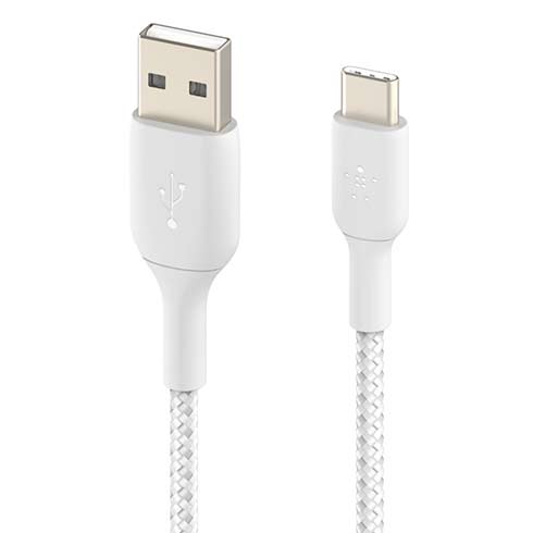 Belkin kábel Boost Charge Braided USB-A to USB-C 3m - White 