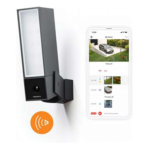 Netatmo Smart Outdoor Camera with Siren - Black 