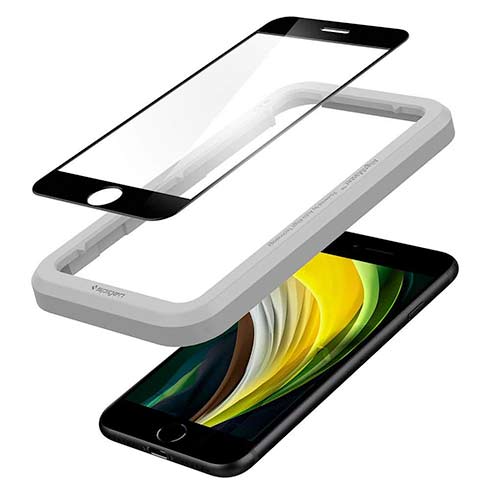 Spigen ochranné sklo Glas.tR AlignMaster pre iPhone 7/8/SE 2020/2022 - Black Frame 
