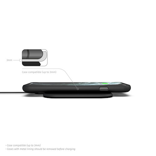 ZENS Single Wireless Charger 10W Slim-line - Black  