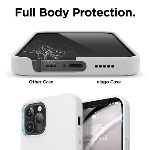 Elago kryt Silicone Case pre iPhone 12/12 Pro - White 