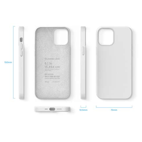 Elago kryt Silicone Case pre iPhone 12/12 Pro - White 