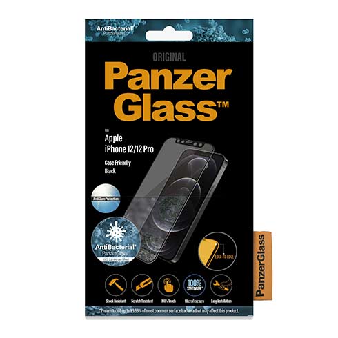 PanzerGlass ochranné sklo Friendly Case Anti-Glare pre iPhone 12/12 Pro - Black Frame 