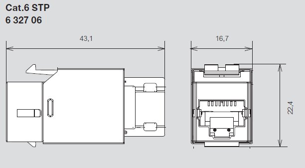 Legrand LINKEO Keystone Cat6, tieneny STP, 180st svork., typ 110, strieborný 