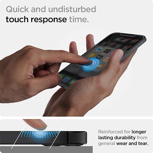 Spigen ochranné sklo GLAS.tR Slim HD pre iPhone 12/12 Pro - Clear 