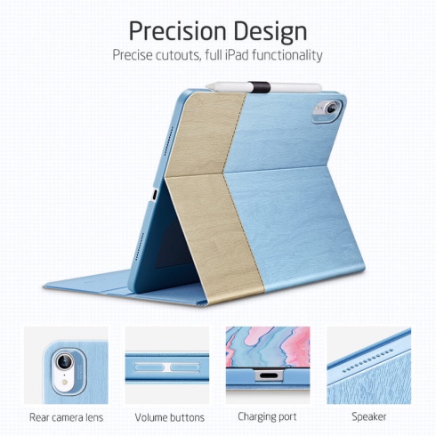 ESR puzdro Urban Premium Folio Pencil Case pre iPad Air 10.9" 2020/2022 - Blue Gray 