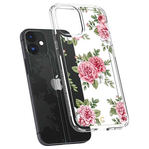 Spigen kryt Cecile pre iPhone 12 mini - Pink Floral 