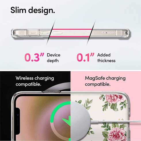 Spigen kryt Cecile pre iPhone 12 mini - Pink Floral 