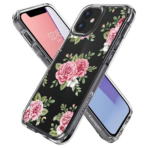 Spigen kryt Cecile pre iPhone 12 mini - Pink Floral 