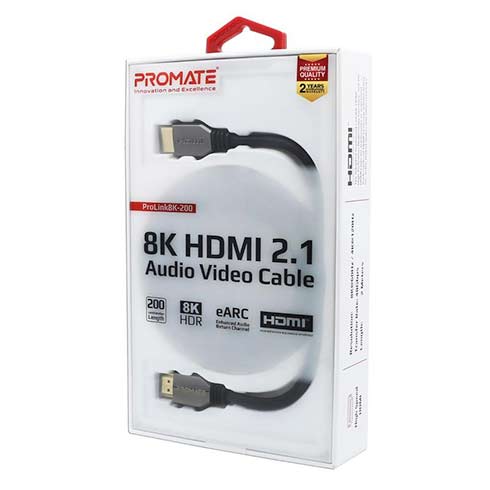 Promate kábel ProLink8K-200 Ultra HD High Speed 8K HDMI 2.1 AV Cable - Black