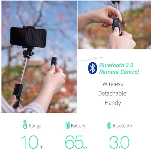 Adam Elements Selfie Wireless Bluetooth Tripod Stick - Black 