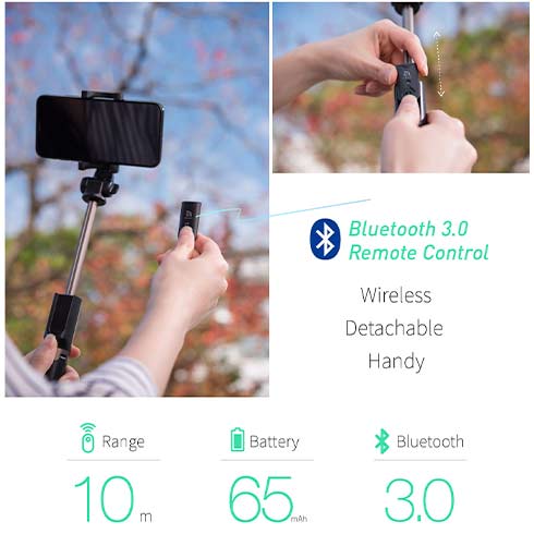 Adam Elements Selfie Wireless Bluetooth Tripod Stick - Black 