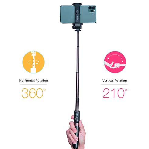 Adam Elements Selfie Wireless Bluetooth Tripod Stick - Black 