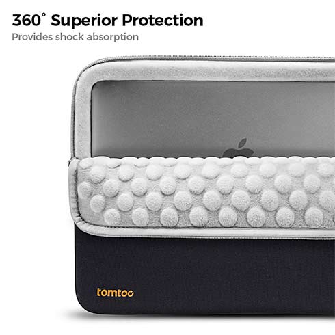 Tomtoc puzdro 360 Protective Sleeve pre Macbook Air 13" M1/M2/M3/M4 - Black Blue 