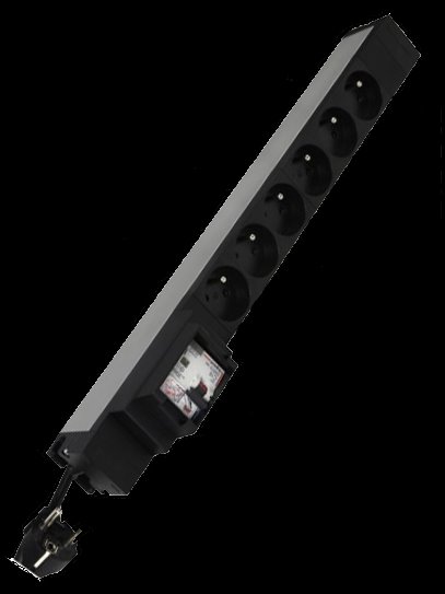 Legrand   napájecí blok PDU do racku 6x 230V s proudovou ochranou 1U   