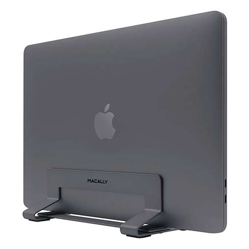 Macally stojan Vertical laptop stand - Space Gray Aluminium