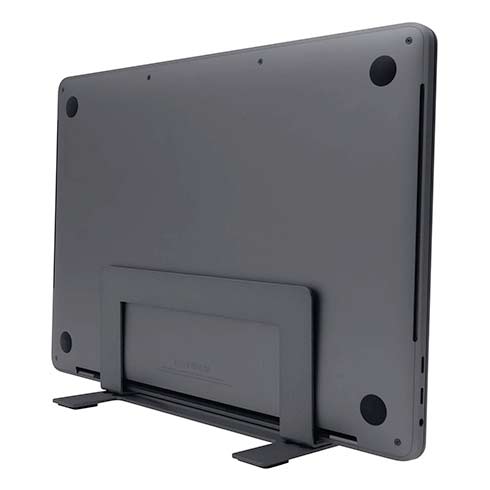 Macally stojan Vertical laptop stand - Space Gray Aluminium 