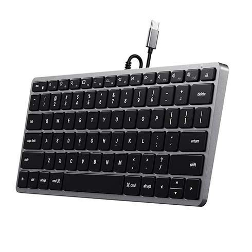 Satechi klávesnica Slim W1 Wired Backlit Keyboard - Space Gray