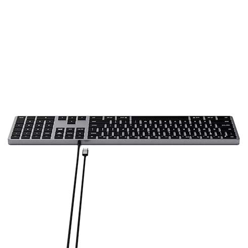 Satechi klávesnica Slim W3 Wired Backlit Keyboard - Space Gray 