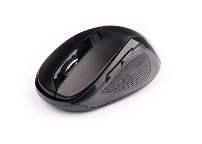 Myš C-TECH WLM-06S, černo-grafitová, bezdrôtová, silent mouse, 1600DPI, 6 tlačidiel, USB nano receiver