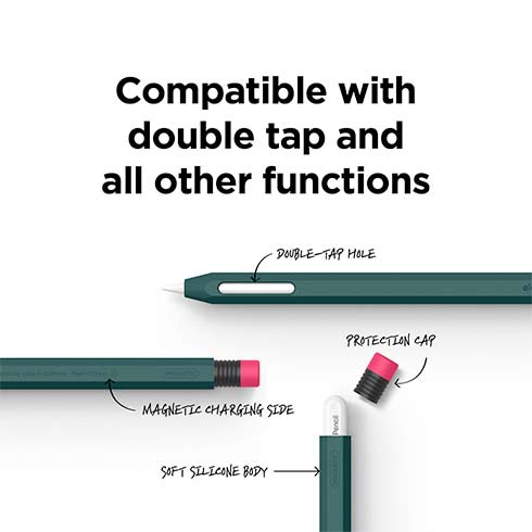 Elago kryt Classic Pencil Case pre Apple Pencil 2nd Gen & Pencil Pro - Midnight Green 