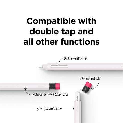 Elago kryt Classic Pencil Case pre Apple Pencil 2nd Gen & Pencil Pro - White 