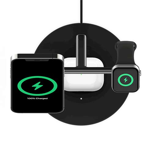 Belkin Boost Charge Pro 3-in-1 Wireless Charger with Magsafe 15W - Black 