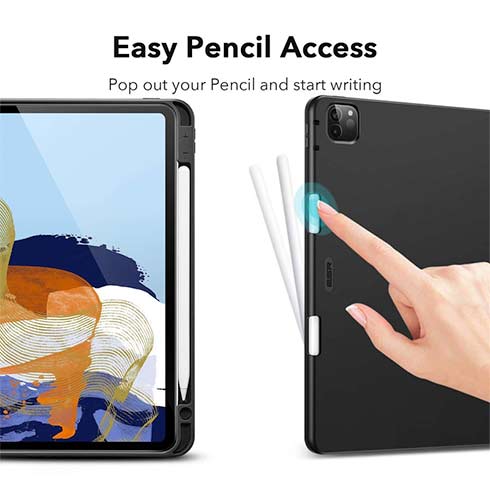 ESR puzdro Silicon Rebound Pencil Case pre iPad Pro 11" 2021 - Silver Gray 