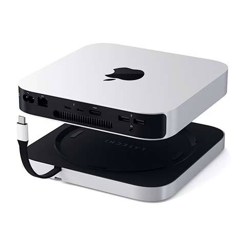 Satechi USB-C Aluminium Stand & Hub pre Mac Mini with SSD enclosure - Silver 