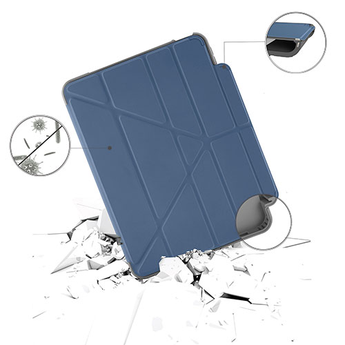 Pipetto puzdro Origami Pencil Shield Case pre iPad Air 10.9" 2020/2022 - Navy Blue 
