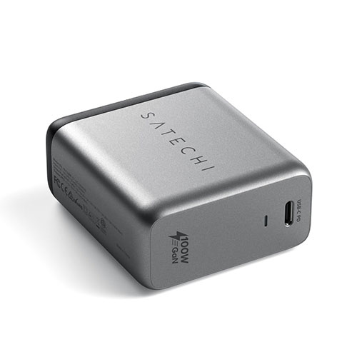 Satechi USB-C PD 100W Wall GaN Charger - Space Gray 