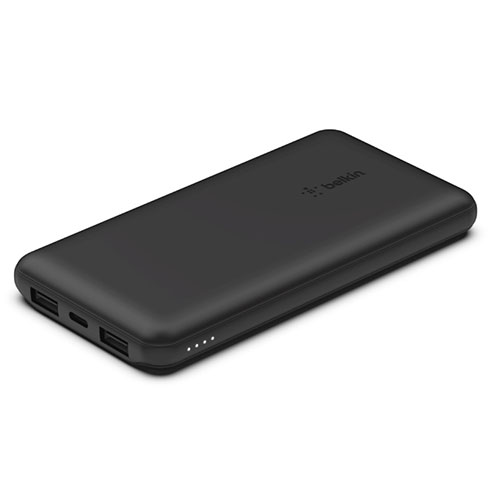 Belkin Boost Charge 3-Port Powerbank 10K + USB-A to USB-C kábel - Black 