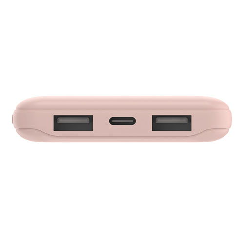 Belkin Boost Charge 3-Port Powerbank 10K + USB-A to USB-C kábel - Rose Gold 